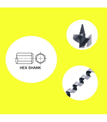 مته چوب بلند قطر 14 طول 40 میلیمتر