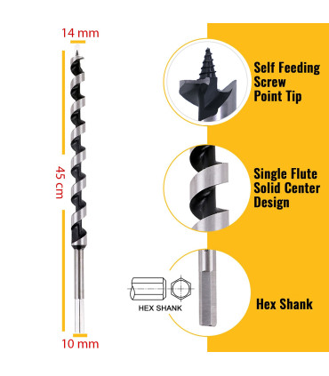 مته چوب بلند قطر 14 طول 40 میلیمتر