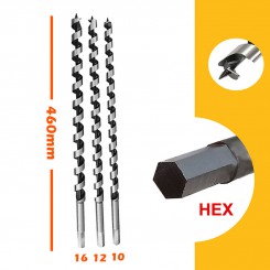 ست مته چوب 3 عددی مدل HEX1012163