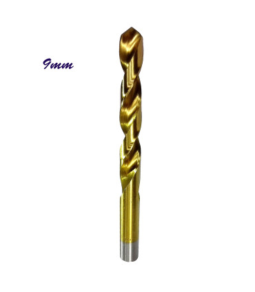 مته آهن سایز9 میلمتر طلایی اطلس